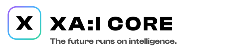 XAICORE Logo horizontal — Dunkel